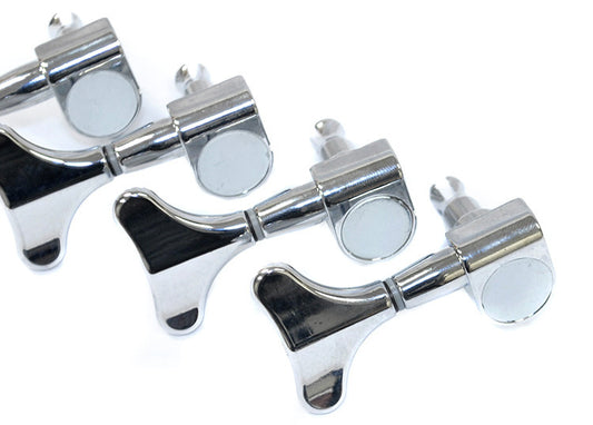 GT Left-Handed Electric Bass Guitar Sealed Tuning Machines in Chrome Finish (4-Inline)