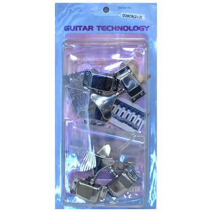 GT Electric Bass Guitar Chrome Finish Covered Tuning Machines (2+2) — view 2