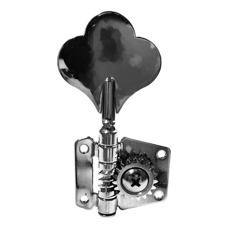 GT Electric Bass Guitar Open Gear Tuning Machines - Chrome Finish (4-Inline)