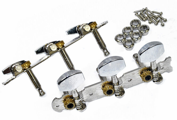 GT Acoustic Guitar Open Gear Tuning Machines Nickel Finish 3+3 — view 2