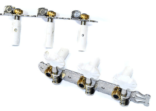 GT Classical Guitar Tuning Machines Nickel Finish with White Buttons (3+3)