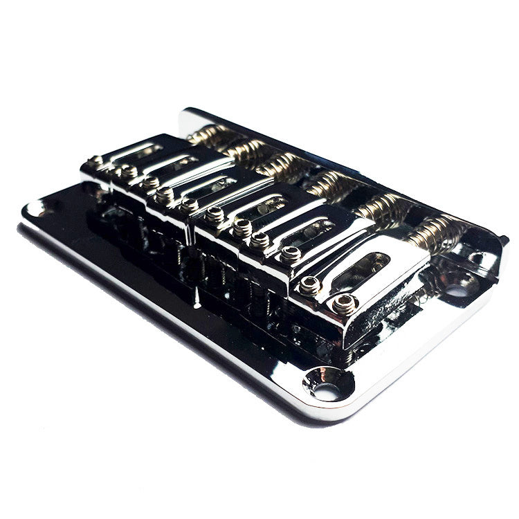 GT Contemporary ST-Style Hardtail Electric Guitar Bridge - Chrome Finish