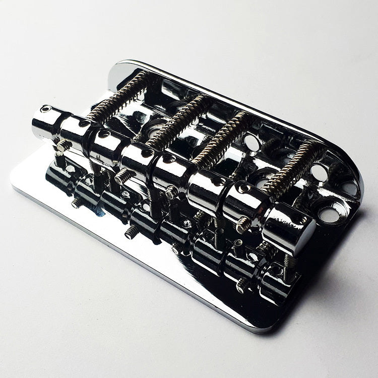 GT Bass Bridge with Brass Saddles Chrome Finish 4-String 19mm String Spacing