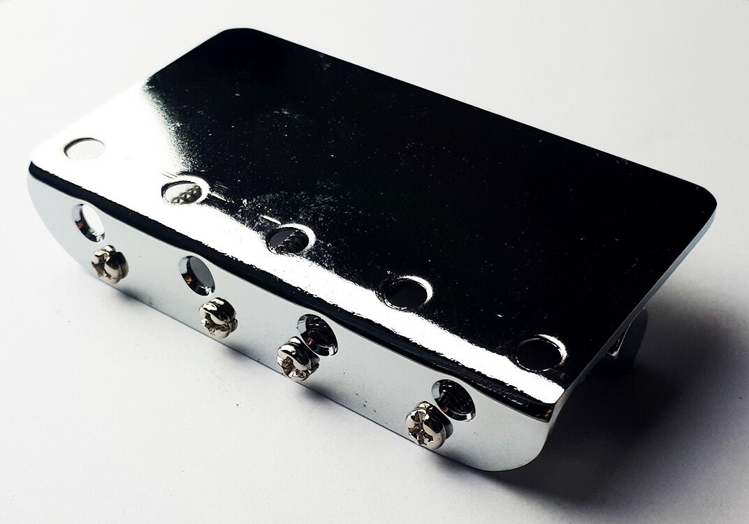 GT Bass Bridge with Brass Saddles Chrome Finish 4-String 19mm String Spacing — view 5