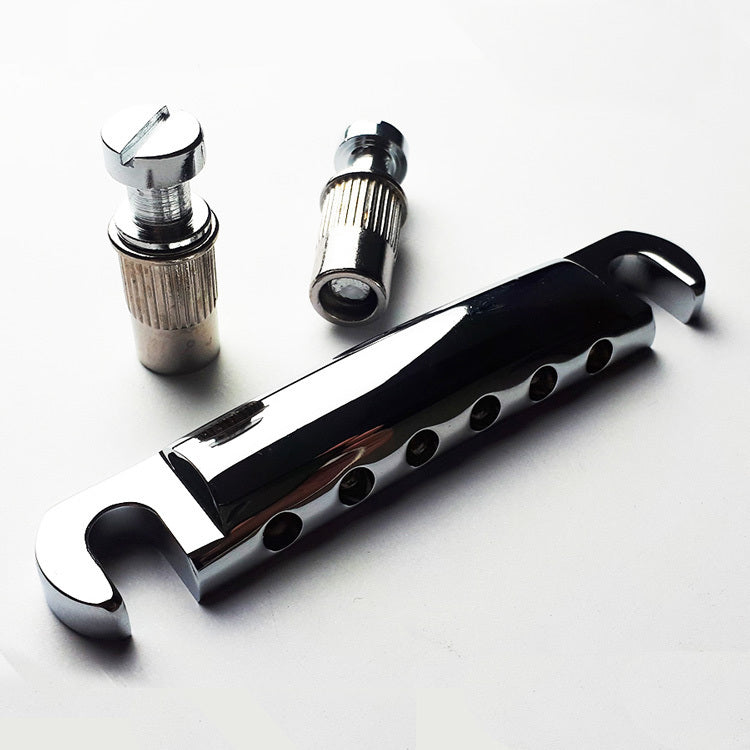 GT Vintage LP-Style Electric Guitar Stop Tailpiece Chrome Finish