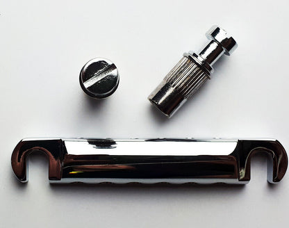 GT Vintage LP-Style Electric Guitar Stop Tailpiece Chrome Finish — view 2
