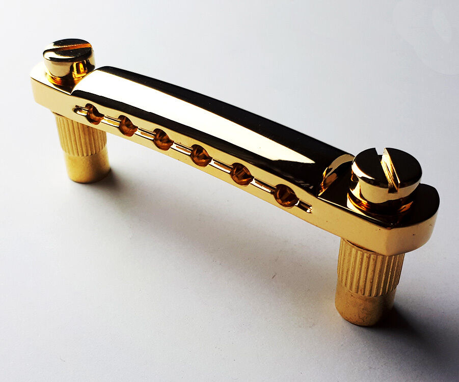 GT Vintage LP-Style Electric Guitar Stop Tailpiece Gold Finish — view 3