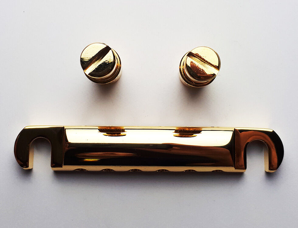 GT Vintage LP-Style Electric Guitar Stop Tailpiece Gold Finish — view 2