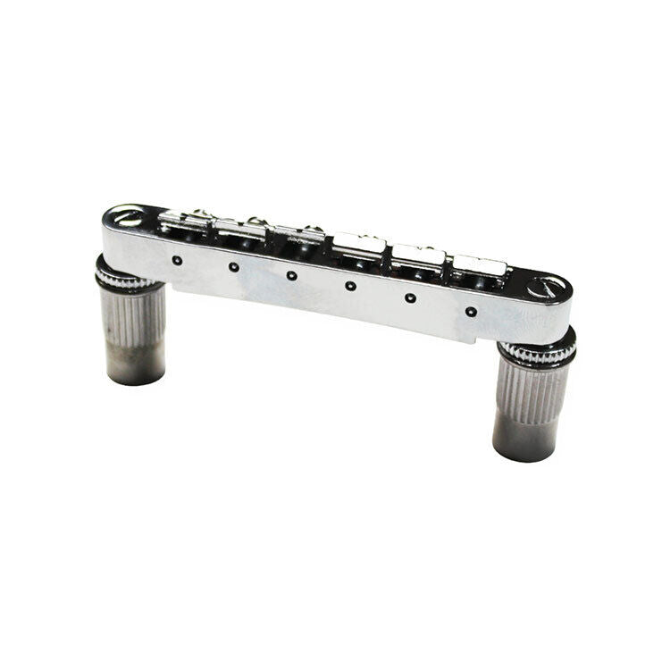 GT Vintage Style Tune-O-Matic Electric Guitar Bridge Chrome Finish — view 4