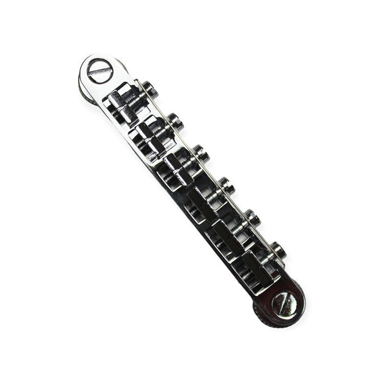 GT Vintage Style Tune-O-Matic Electric Guitar Bridge Chrome Finish — view 5