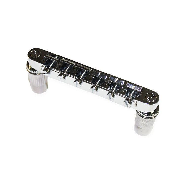 GT Vintage Style Tune-O-Matic Electric Guitar Bridge Chrome Finish — view 3