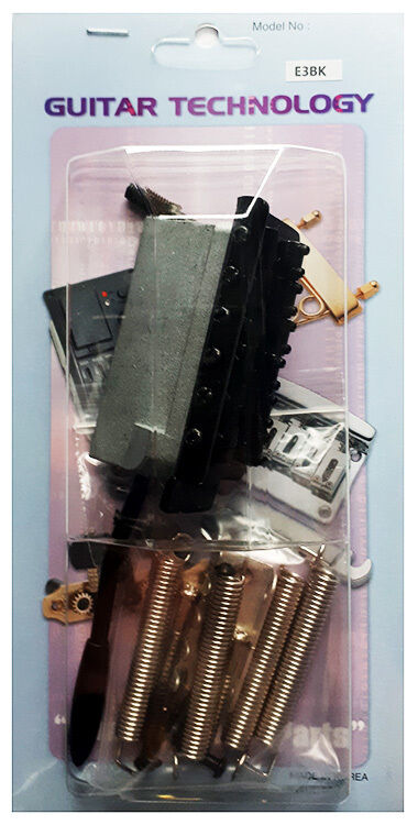GT Vintage ST Style 6-Point Tremolo Bridge Black Finish for Electric Guitar — view 4