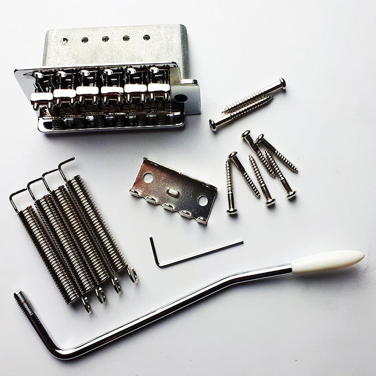 GT Vintage ST Style Complete 6-Point Tremolo Bridge Chrome Finish for Electric Guitars
