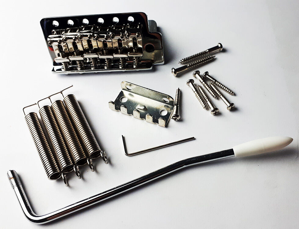 GT Vintage ST Style Complete 6-Point Tremolo Bridge Chrome Finish for Electric Guitars — view 3