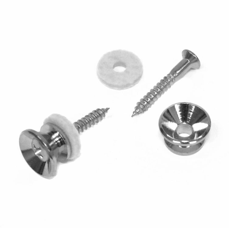 GT Strap Buttons with Screws - Chrome Finish - Pack of 6