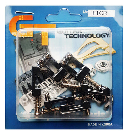 GT ST Style Electric Guitar Bridge Saddles Chrome Finish Pack of 6 — view 4