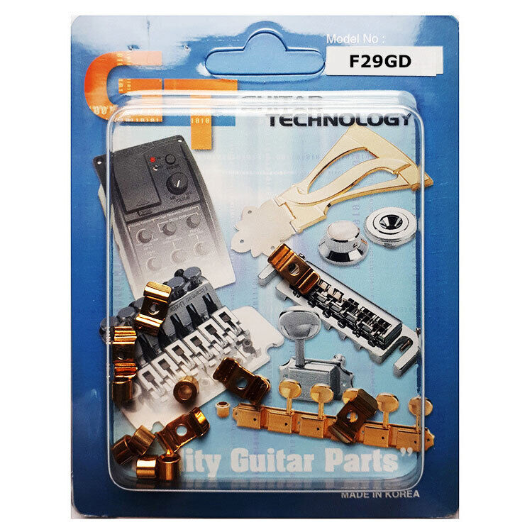 GT Electric Guitar String Retainer Gold Finish Pack of 6 — view 2
