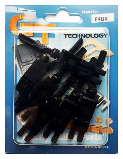 GT Floyd Rose Style Electric Guitar Bridge Saddles Black Finish Pk-6 — view 4