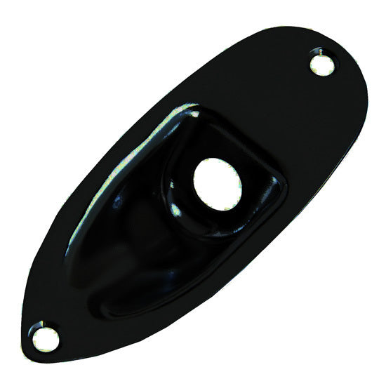 GT Standard ST-Style Black Jack Plate - 81mm x 32mm, 9.9mm Hole, 71mm Screw Spacing, 14mm Depth, Pk-1