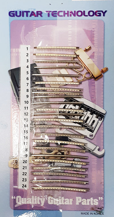 GT Nickel/Silver 24-Fret Bass Guitar Fretwire Set 2.70mm