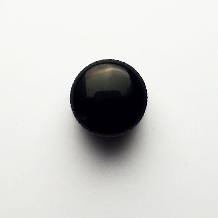 GT Metal Knurled Dome Knobs with Marker, Black Finish, Pack of 2 — view 2