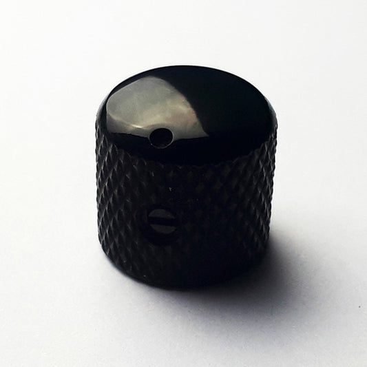GT Metal Knurled Dome Knobs with Marker, Black Finish, Pack of 2