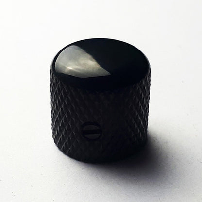 GT Metal Knurled Dome Knobs Black Finish Set Screw (Pk-2)