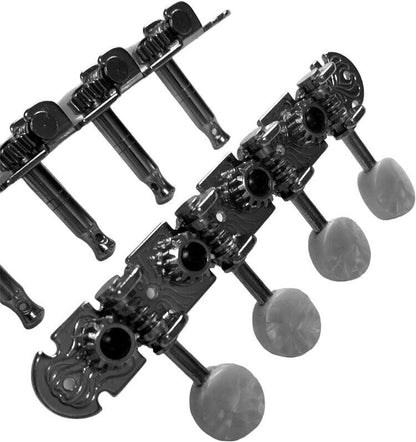 GT Mandolin Tuning Machines Nickel Finish 8-String with White Pearl Buttons — view 5