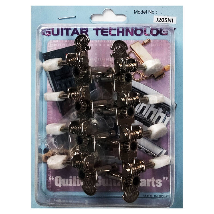 GT Mandolin Tuning Machines Nickel Finish 8-String with White Pearl Buttons — view 2