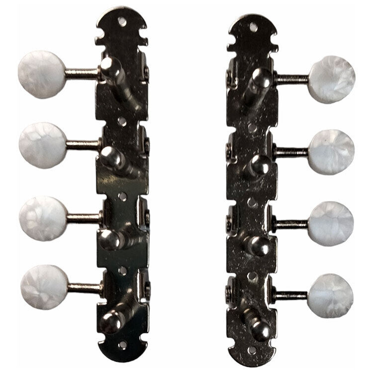 GT Mandolin Tuning Machines Nickel Finish 8-String with White Pearl Buttons — view 4