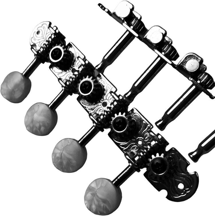 GT Mandolin Tuning Machines Nickel Finish 8-String with White Pearl Buttons — view 6