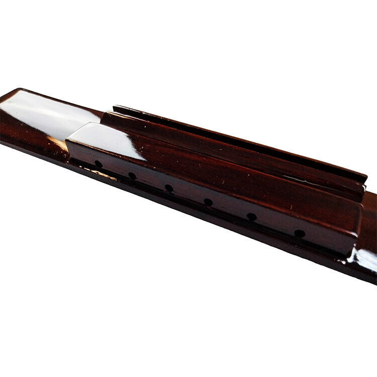 GT Rosewood Bridge for Classical Nylon String Guitar, Drilled for Strings, Gloss Lacquer Finish, Made in Korea — view 5