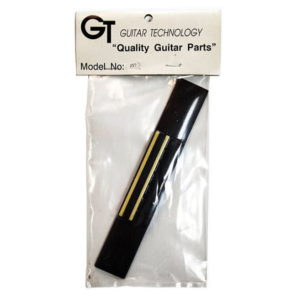 GT Rosewood Bridge for Classical Nylon String Guitar - Gloss Lacquer, Maple Tie-block Edging, Drilled for Strings, Made in Korea — view 2