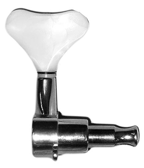 GT Electric Bass Guitar Sealed Tuning Machines Chrome Finish 2+2 with White Buttons