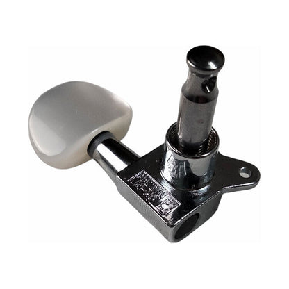 GT Acoustic/Electric Guitar Sealed Tuning Machines Chrome Finish 3+3 with White Pearl Buttons — view 3