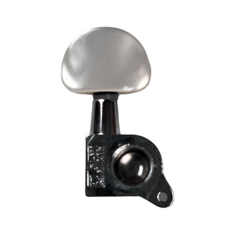 GT Acoustic/Electric Guitar Sealed Tuning Machines Chrome Finish 3+3 with White Pearl Buttons — view 4