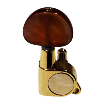 GT Acoustic/Electric Guitar 3+3 Sealed Tuning Machines Gold Finish with Brown Pearl Buttons