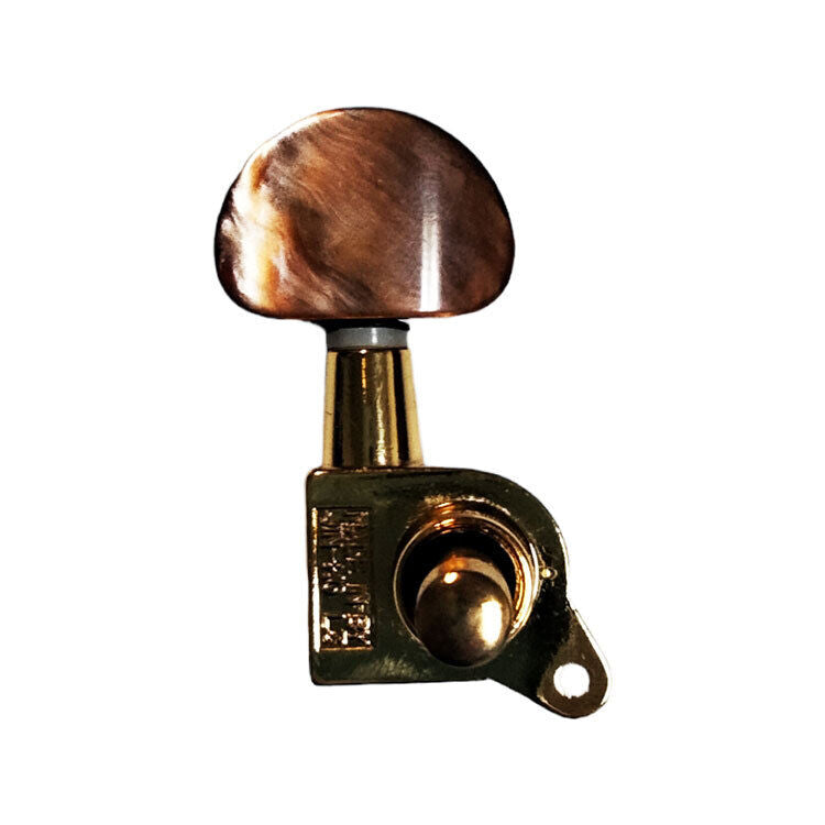 GT Acoustic/Electric Guitar 3+3 Sealed Tuning Machines Gold Finish with Brown Pearl Buttons — view 5