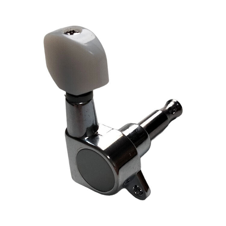 GT Electric Guitar 6-Inline Sealed Tuning Machines with Chrome Finish and White Pearl Buttons — view 5