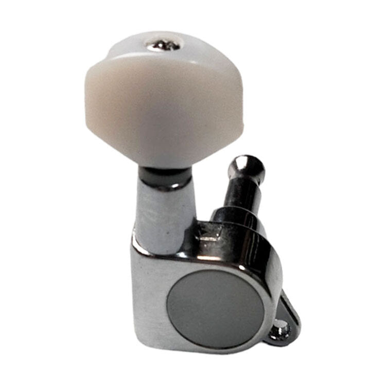 GT Electric Guitar 6-Inline Sealed Tuning Machines with Chrome Finish and White Pearl Buttons