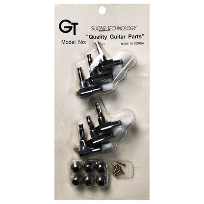 GT Electric Guitar 6-Inline Sealed Tuning Machines with Chrome Finish and White Pearl Buttons — view 2