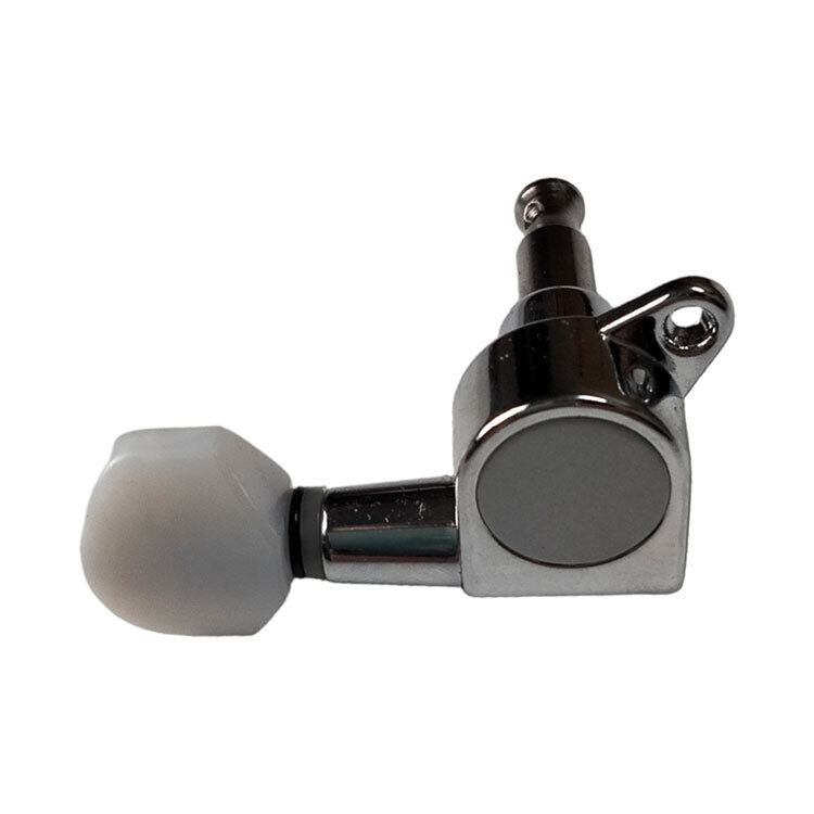 GT Electric Guitar 6-Inline Sealed Tuning Machines with Chrome Finish and White Pearl Buttons — view 6