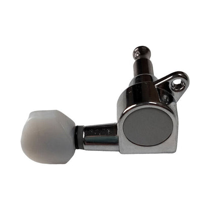 GT Electric Guitar 6-Inline Sealed Tuning Machines with Chrome Finish and White Pearl Buttons — view 6