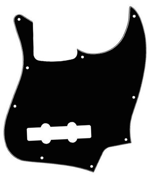 GT 3-Ply J-Style Bass Guitar Pickguard Black with 9 Holes (Pk-1)