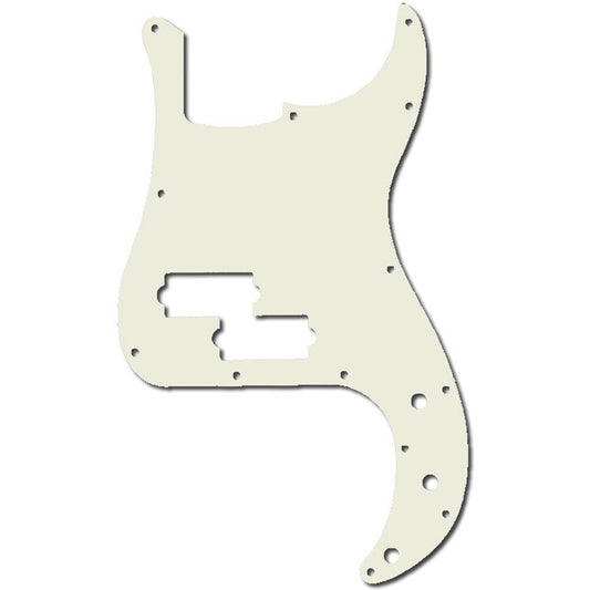 GT 3-Ply P-Style Bass Guitar Pickguard White with 17 Holes (Pk-1)