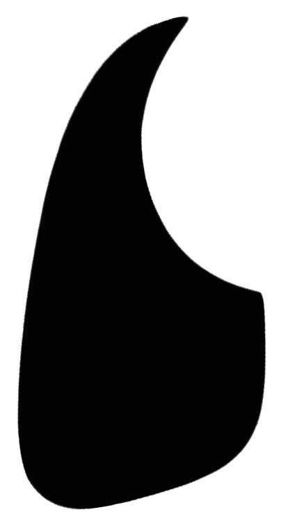 GT Left-Handed Acoustic Guitar Pickguard Black