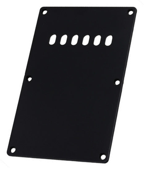 GT ABS Tremolo Spring Cover Back Plate with Holes, Black, Screws Not Included (Pk-1)