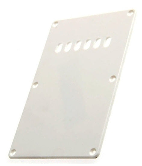 GT ABS Tremolo Spring Cover Back Plate with Holes, White, Screws Not Included (Pk-1)