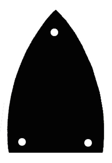 GT Truss Rod Cover Plate Black Finish, Screws Not Included (Pk-1)