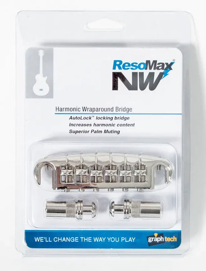 Graph Tech ResoMax NW1 Bridge with Autolock Studs - Nickel Finish — view 2